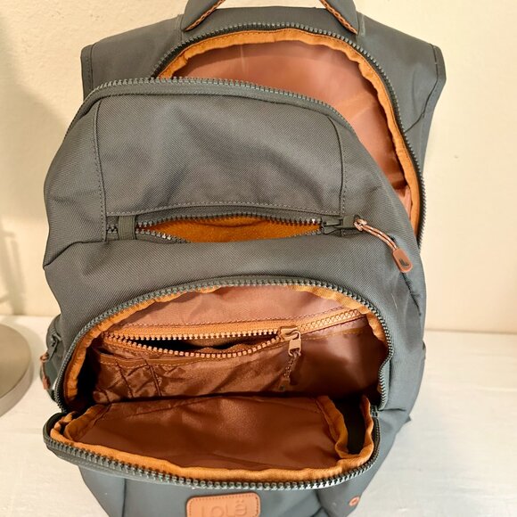 Lole Quilted Backpack Fits Up to 17" Laptop Green Padded Back Shoulder NWOT - Picture 10 of 16